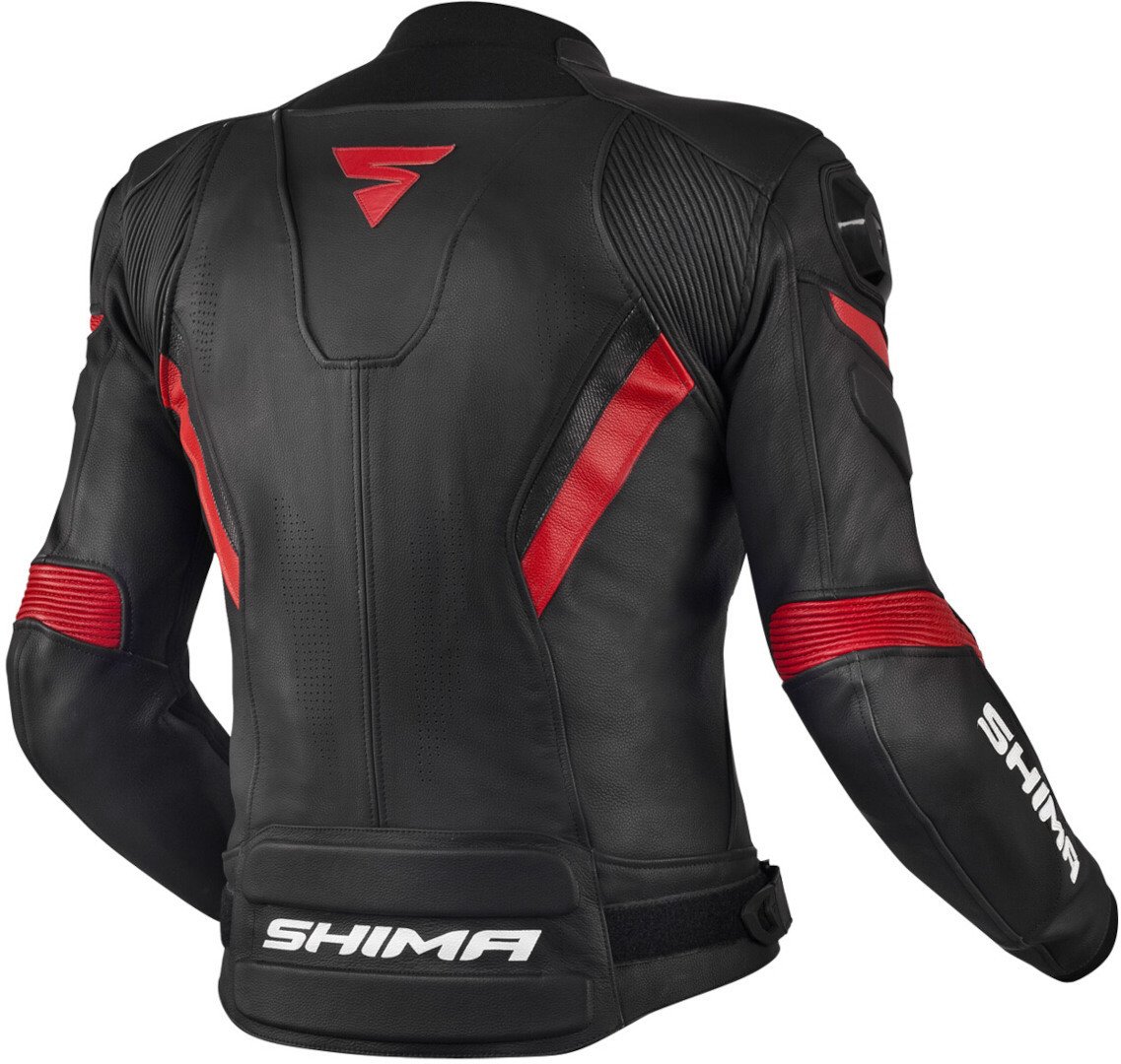 Red and Black Leather Racing Jacket Motorbike Jacket - Image 4
