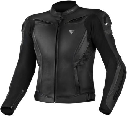 Full Black Biker Leather Jacket Motorbike Leather Jacket
