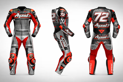 Custom Leather Motorcycle Track Suit – High Protection Racing Gear