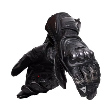 Fiero Motorbike Leather Racing Gloves Full Black