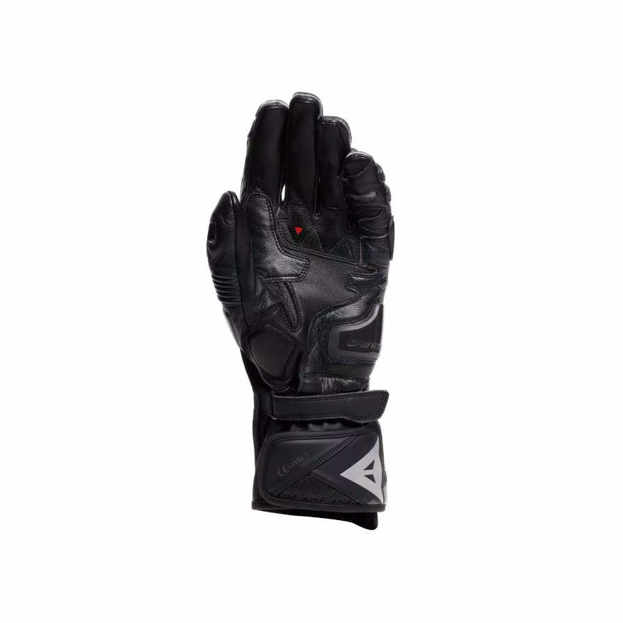 Fiero Motorbike Leather Racing Gloves Full Black - Image 6