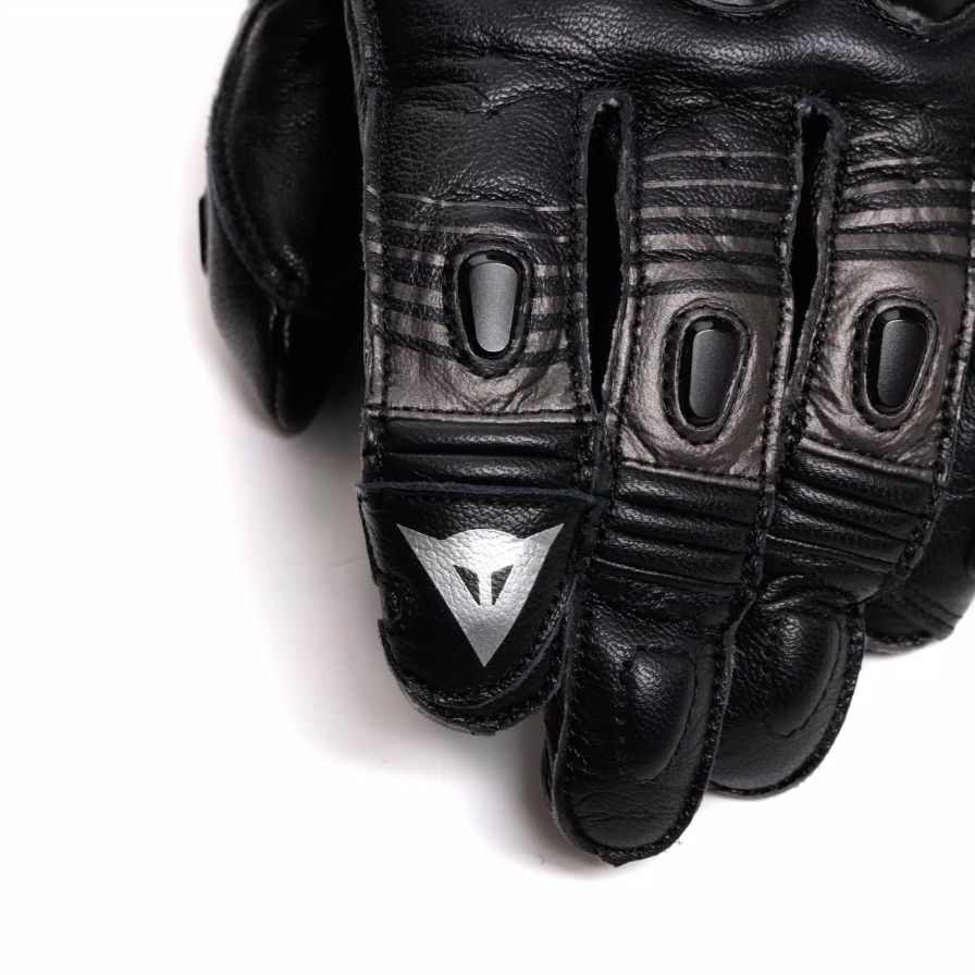 Fiero Motorbike Leather Racing Gloves Full Black - Image 4