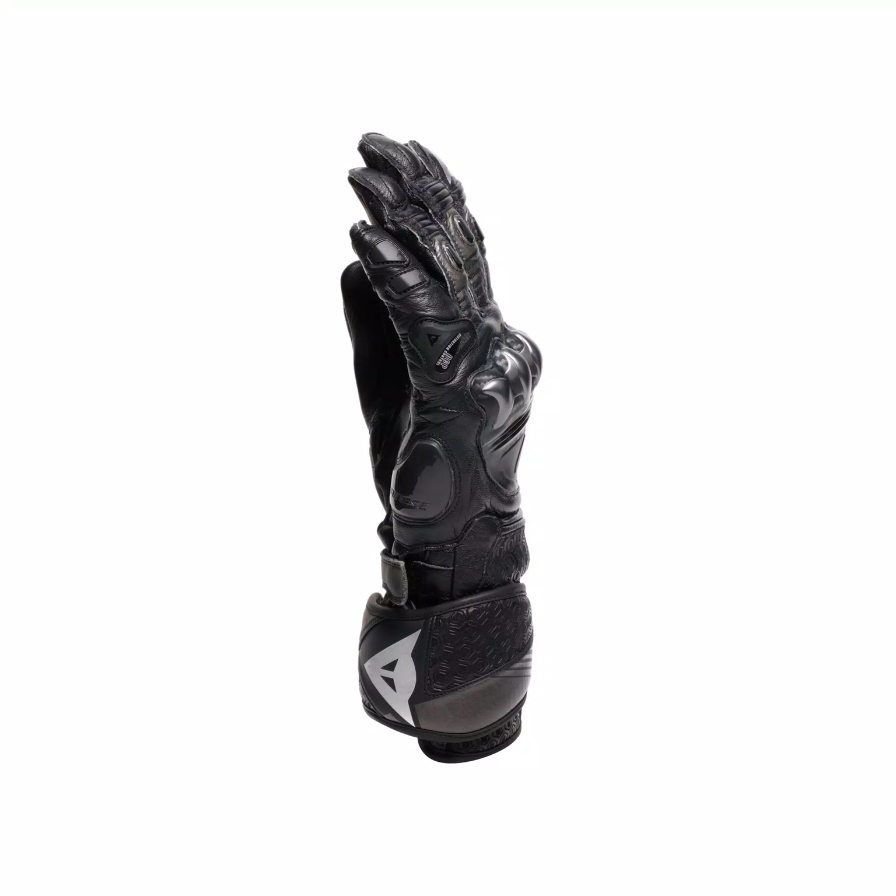 Fiero Motorbike Leather Racing Gloves Full Black - Image 5
