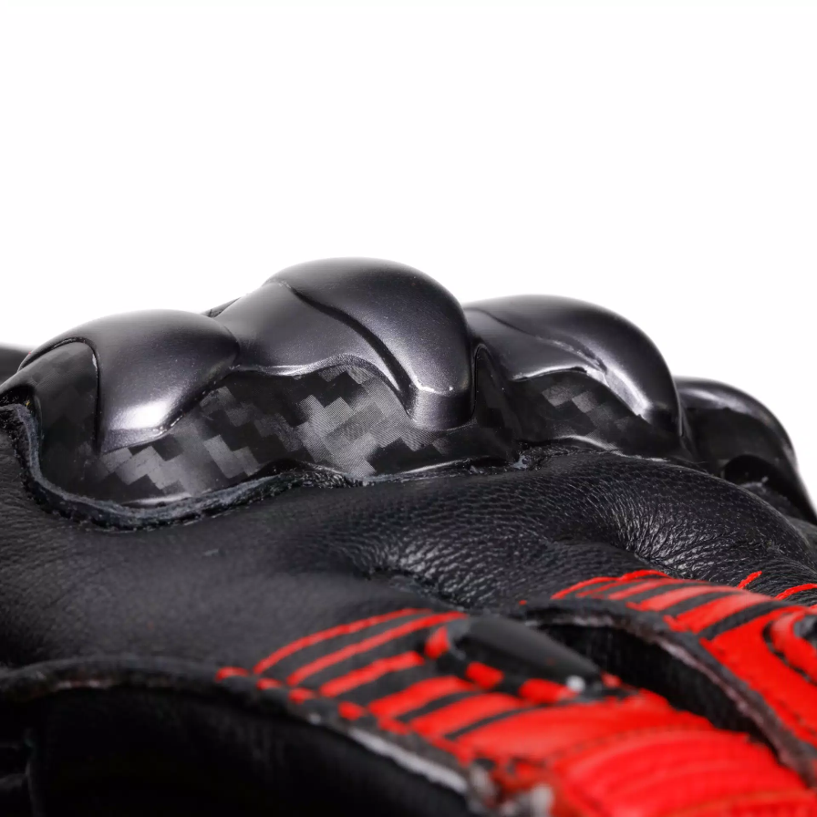 Fiero Motorbike Leather Racing Gloves Red & Black - Image 5