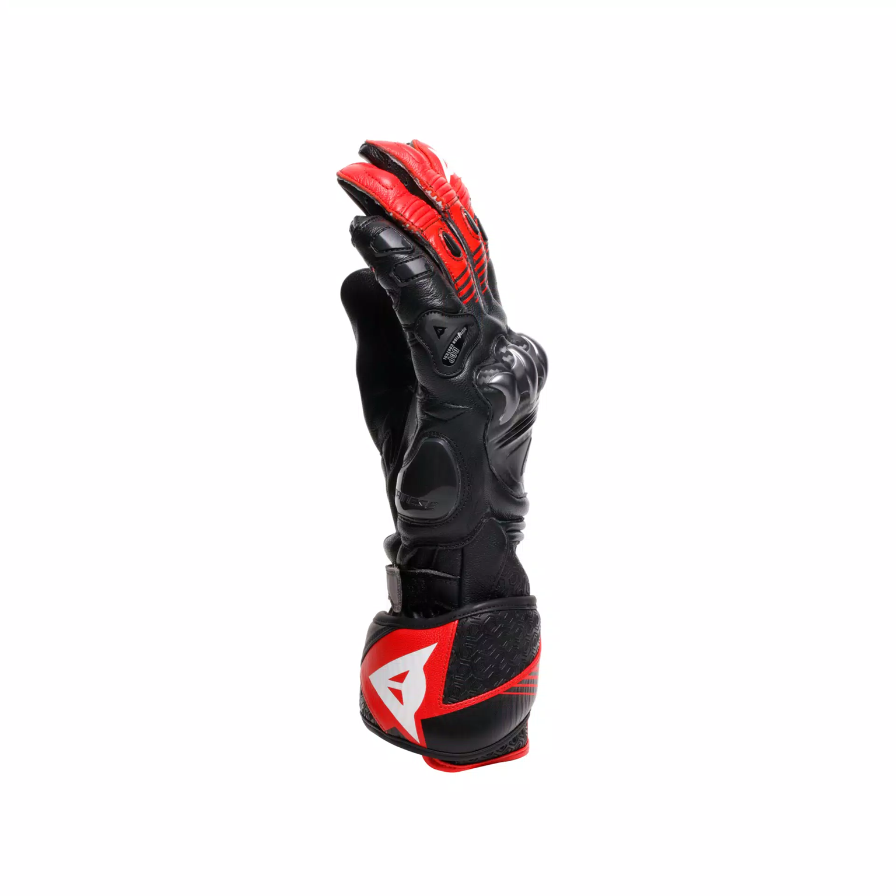 Fiero Motorbike Leather Racing Gloves Red & Black - Image 6