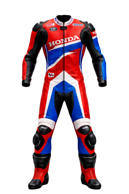 Honda Motorbike Racing Leather Suit High Protection Riding Gear