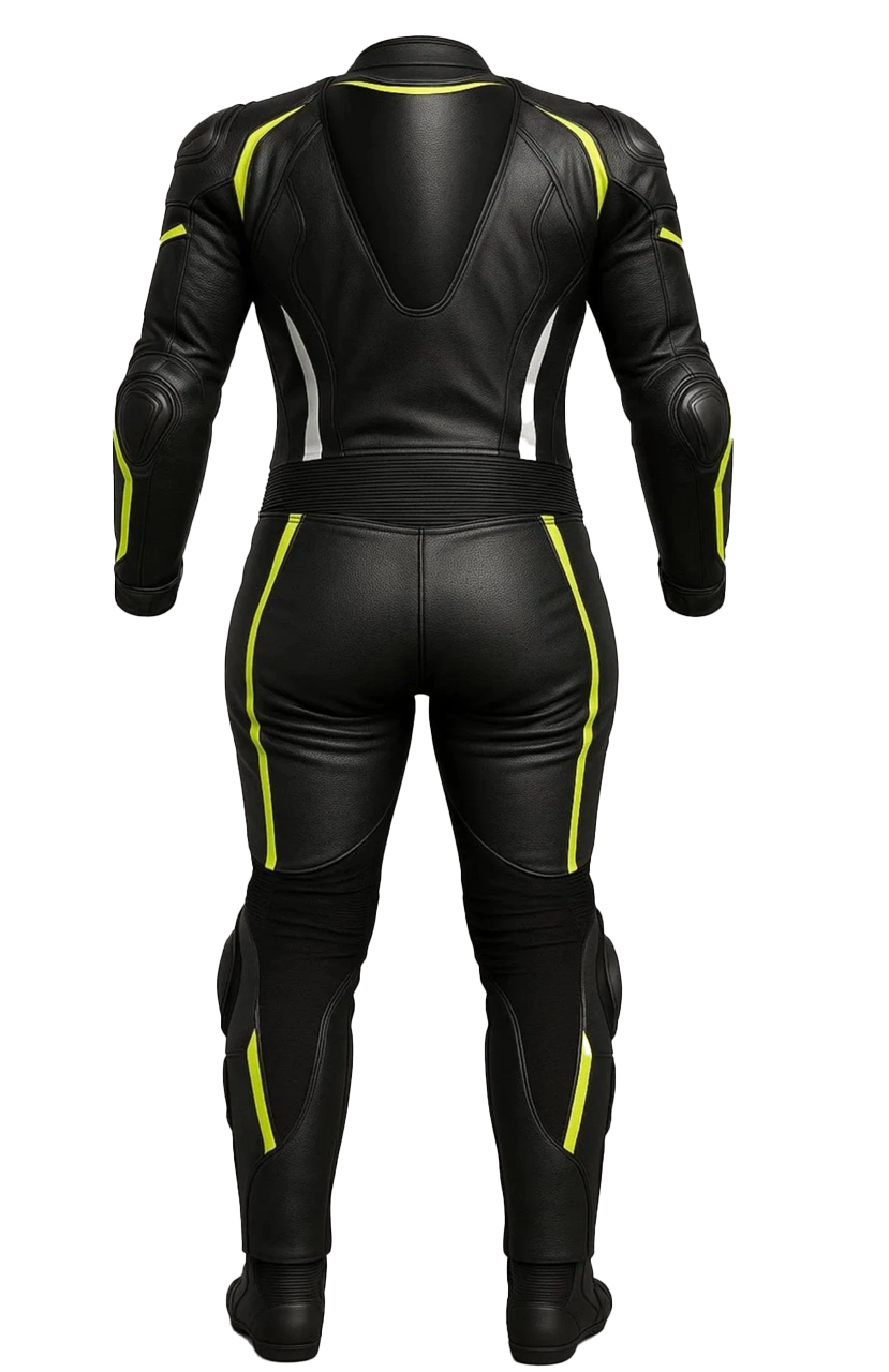 Black & Neno Yellow Professional Motorcycle Racing Suit Premium Leather MotoGP Biker Suit with CE Armor - Image 2