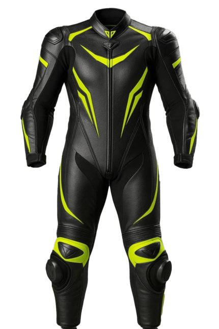 Black & Neno Yellow Professional Motorcycle Racing Suit Premium Leather MotoGP Biker Suit with CE Armor