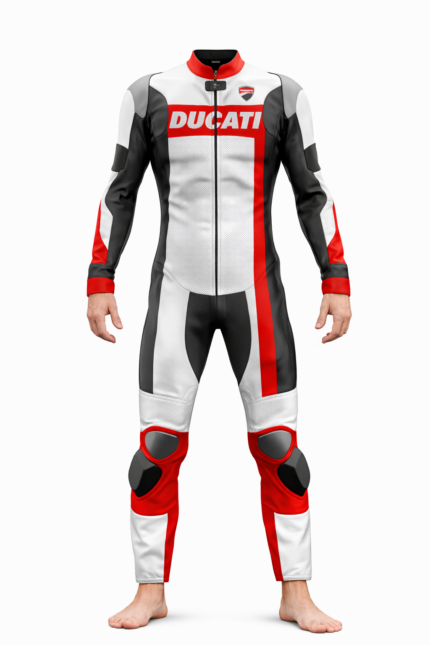 Ducati One Piece Motorcycle Racing Suit – CE Armor Protection