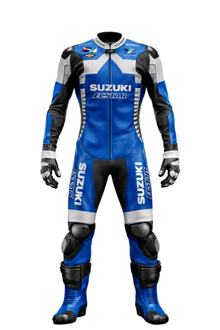 Suzuki Motorbike Racing Leather Suit High Protection Riding Gear