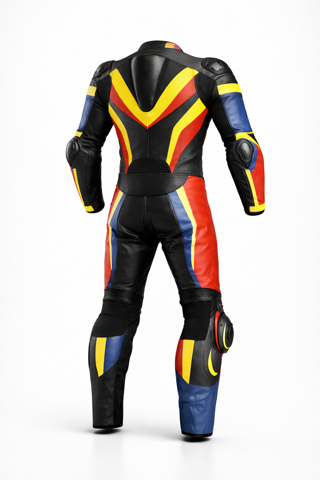 Premium Leather Motorcycle Racing Suit with Knee Sliders - Image 2