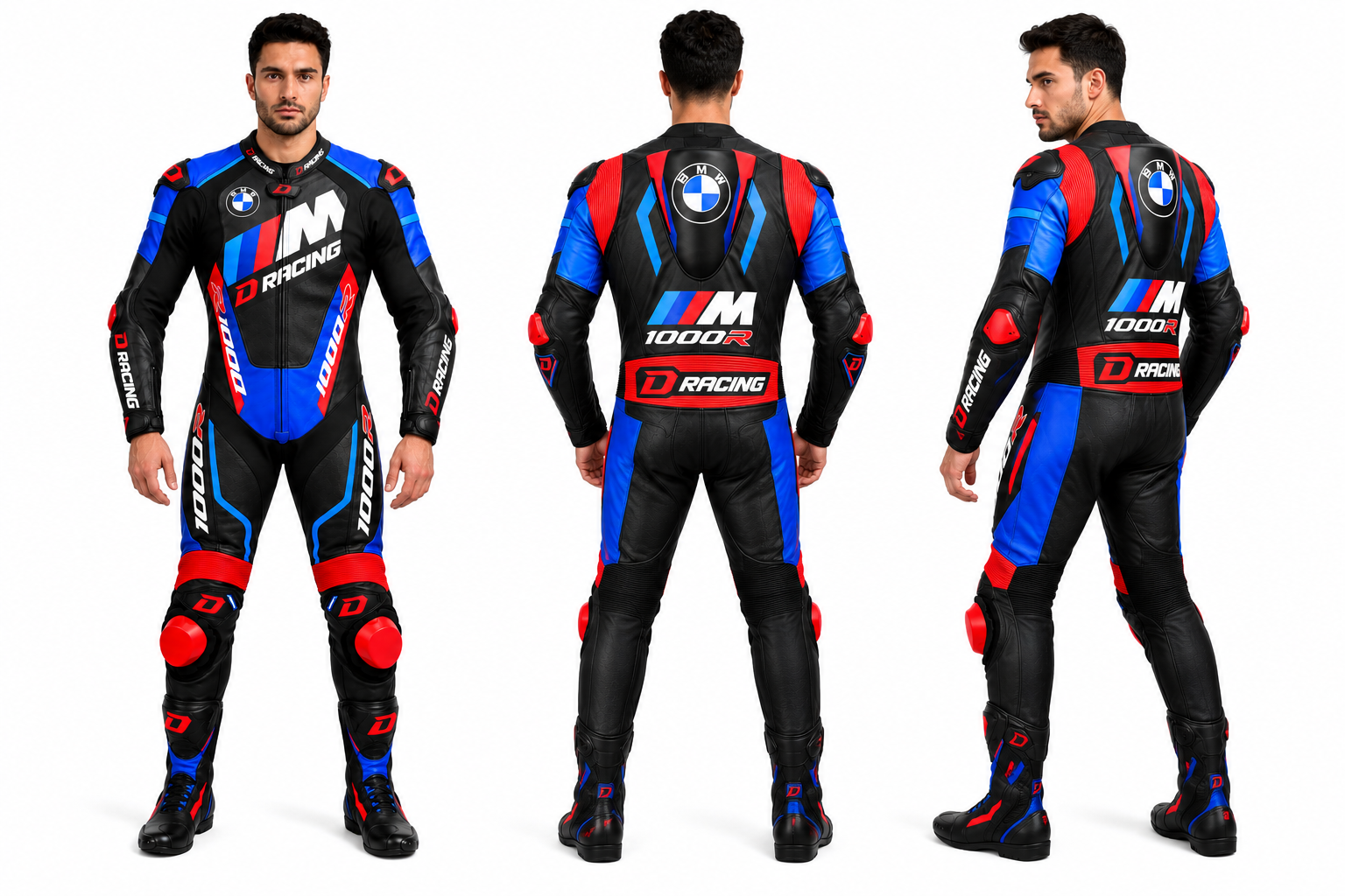 BMW Racing Leather Motorcycle Suit 1 Piece Racing Suit - Image 4